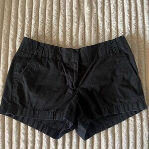 J Crew women’s black chino shorts.  6